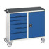 16927125 - VERSO Desserte Maintenance - 6 tiroirs, porte et dessus 3 rebords - LxPxH: 1050x600x965mm - Bleu Gentiane RAL 5010 16927125 - VERSO Desserte Maintenance - 6 tiroirs, porte et dessus 3 rebords - LxPxH: 1050x600x965mm - Bleu Gentiane RAL 5010