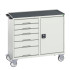 16927125 - VERSO Desserte Maintenance - 6 tiroirs, porte et dessus 3 rebords - LxPxH: 1050x600x965mm - Gris Clair RAL 7035 16927125 - VERSO Desserte Maintenance - 6 tiroirs, porte et dessus 3 rebords - LxPxH: 1050x600x965mm - Gris Clair RAL 7035