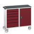 16927125 - VERSO Desserte Maintenance - 6 tiroirs, porte et dessus 3 rebords - LxPxH: 1050x600x965mm - Rouge Pourpre RAL 3004 16927125 - VERSO Desserte Maintenance - 6 tiroirs, porte et dessus 3 rebords - LxPxH: 1050x600x965mm - Rouge Pourpre RAL 3004