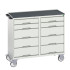 16927102 - VERSO Desserte Maintenance - Avec 10 tiroirs et dessus 3 rebords - LxPxH: 1050x600x965mm - Gris Clair RAL 7035 16927102 - VERSO Desserte Maintenance - Avec 10 tiroirs et dessus 3 rebords - LxPxH: 1050x600x965mm - Gris Clair RAL 7035