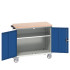 16927063 - VERSO Desserte Maintenance - Avec 1 tablette, portes et dessus mpx - LxPxH: 1050x550x980mm - Bleu Gentiane RAL 5010 16927063 - VERSO Desserte Maintenance - Avec 1 tablette, portes et dessus mpx - LxPxH: 1050x550x980mm - Bleu Gentiane RAL 5010