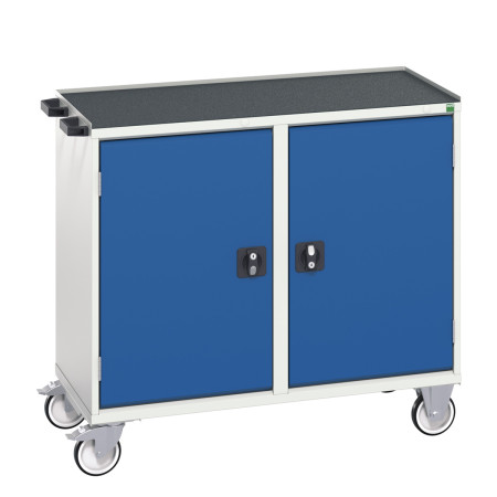 16927142 - VERSO Desserte Maintenance - Avec double porte et dessus 3 rebords - LxPxH: 1050x600x965mm - Bleu Gentiane RAL 5010 16927142 - VERSO Desserte Maintenance - Avec double porte et dessus 3 rebords - LxPxH: 1050x600x965mm - Bleu Gentiane RAL 5010