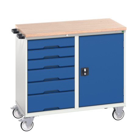 16927124 - VERSO Desserte Maintenance - Avec 6 tiroirs, porte et dessus mpx - LxPxH: 1050x600x980mm - Bleu Gentiane RAL 5010 16927124 - VERSO Desserte Maintenance - Avec 6 tiroirs, porte et dessus mpx - LxPxH: 1050x600x980mm - Bleu Gentiane RAL 5010