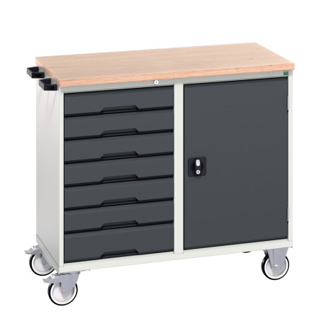 16927127 - VERSO Desserte Maintenance - Avec 7 tiroirs, porte et dessus mpx - LxPxH: 1050x600x980mm - Gris Anthracite RAL 7016 16927127 - VERSO Desserte Maintenance - Avec 7 tiroirs, porte et dessus mpx - LxPxH: 1050x600x980mm - Gris Anthracite RAL 7016