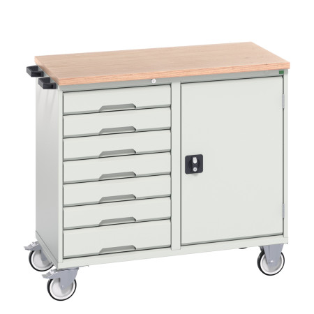 16927127 - VERSO Desserte Maintenance - Avec 7 tiroirs, porte et dessus mpx - LxPxH: 1050x600x980mm - Gris Clair RAL 7035 16927127 - VERSO Desserte Maintenance - Avec 7 tiroirs, porte et dessus mpx - LxPxH: 1050x600x980mm - Gris Clair RAL 7035
