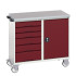 16927123 - VERSO Desserte Maintenance - Avec 6 tiroirs, porte et dessus lino - LxPxH: 1050x600x980mm - Rouge Pourpre RAL 3004 16927123 - VERSO Desserte Maintenance - Avec 6 tiroirs, porte et dessus lino - LxPxH: 1050x600x980mm - Rouge Pourpre RAL 3004