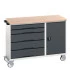 16927151 - VERSO Desserte Maintenance - 5 tiroirs, porte et dessus mpx - LxPxH: 1300x600x980mm - Gris Anthracite RAL 7016 16927151 - VERSO Desserte Maintenance - 5 tiroirs, porte et dessus mpx - LxPxH: 1300x600x980mm - Gris Anthracite RAL 7016