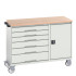 16927154 - VERSO Desserte Maintenance - 6 tiroirs, porte et dessus mpx - LxPxH: 1300x600x980mm - Gris Clair RAL 7035 16927154 - VERSO Desserte Maintenance - 6 tiroirs, porte et dessus mpx - LxPxH: 1300x600x980mm - Gris Clair RAL 7035