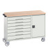 16927157 - VERSO Desserte Maintenance - 7 tiroirs, porte et dessus mpx - LxPxH: 1300x600x980mm - Gris Clair RAL 7035 16927157 - VERSO Desserte Maintenance - 7 tiroirs, porte et dessus mpx - LxPxH: 1300x600x980mm - Gris Clair RAL 7035