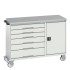 16927153 - VERSO Desserte Maintenance - 6 tiroirs, porte et dessus lino - LxPxH: 1300x600x980mm - Gris Clair RAL 7035 16927153 - VERSO Desserte Maintenance - 6 tiroirs, porte et dessus lino - LxPxH: 1300x600x980mm - Gris Clair RAL 7035
