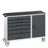 16927155 - VERSO Desserte Maintenance - 6 tiroirs, porte et dessus 3 rebords - LxPxH: 1300x550x965mm - Gris Anthracite RAL 7016 16927155 - VERSO Desserte Maintenance - 6 tiroirs, porte et dessus 3 rebords - LxPxH: 1300x550x965mm - Gris Anthracite RAL 7016
