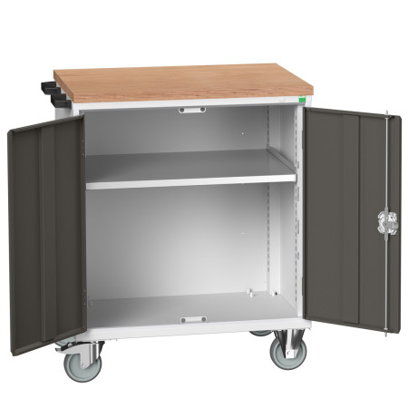 16927013 - Desserte Maintenance VERSO - Avec 1 Tablette, Portes et Dessus Mpx - LxPxH: 800x550x980mm - Gris Anthracite RAL 7016 16927013 - Desserte Maintenance VERSO - Avec 1 Tablette, Portes et Dessus Mpx - LxPxH: 800x550x980mm - Gris Anthracite RAL 7016