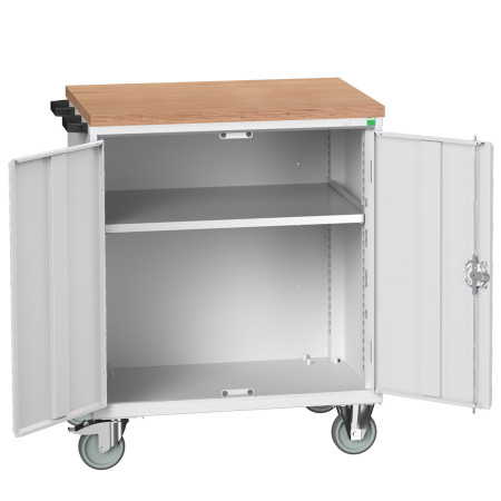 16927013 - Desserte Maintenance VERSO - Avec 1 Tablette, Portes et Dessus Mpx - LxPxH: 800x550x980mm - Gris Clair RAL 7035 16927013 - Desserte Maintenance VERSO - Avec 1 Tablette, Portes et Dessus Mpx - LxPxH: 800x550x980mm - Gris Clair RAL 7035