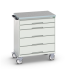 Servante Roulante Plateau Lino - 5 Tiroirs - Lxpxh 800 x 550 x 980 mm - Gris Clair RAL 7035 Servante Roulante Plateau Lino - 5 Tiroirs - Lxpxh 800 x 550 x 980 mm - Gris Clair RAL 7035