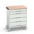Servante Roulante Plateau Multiplis Hêtre - 5 Tiroirs - Lxpxh 800 x 550 x 980 mm - Gris Clair RAL 7035 Servante Roulante Plateau Multiplis Hêtre - 5 Tiroirs - Lxpxh 800 x 550 x 980 mm - Gris Clair RAL 7035
