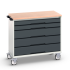 Servante Roulante Plateau Multiplis Hêtre - 5 Tiroirs - Lxpxh 1050 x 550 x 980 mm - Gris Anthracite RAL 7016 Servante Roulante Plateau Multiplis Hêtre - 5 Tiroirs - Lxpxh 1050 x 550 x 980 mm - Gris Anthracite RAL 7016