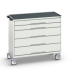 Servante Roulante avec dessus Tapis et 3 Rebords - 5 Tiroirs - Lxpxh 1050 x 550 x 965 mm - Gris Clair RAL 7035 Servante Roulante avec dessus Tapis et 3 Rebords - 5 Tiroirs - Lxpxh 1050 x 550 x 965 mm - Gris Clair RAL 7035