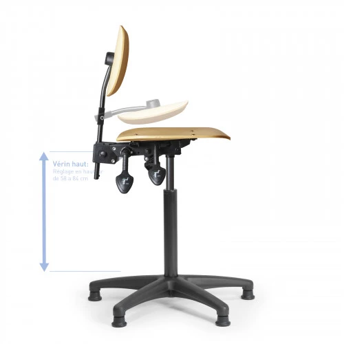 Siège d'atelier bois asynchrone