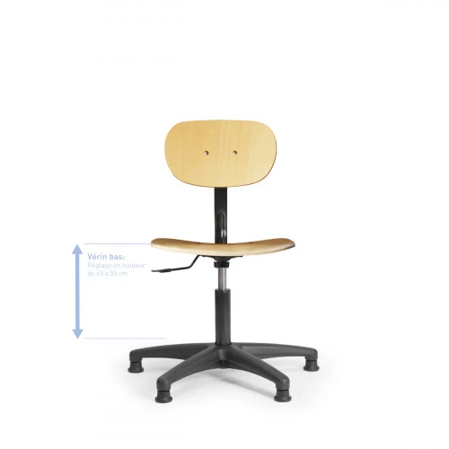 Siège d'atelier bois standard