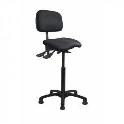 Siège d'atelier tissu à assise courte