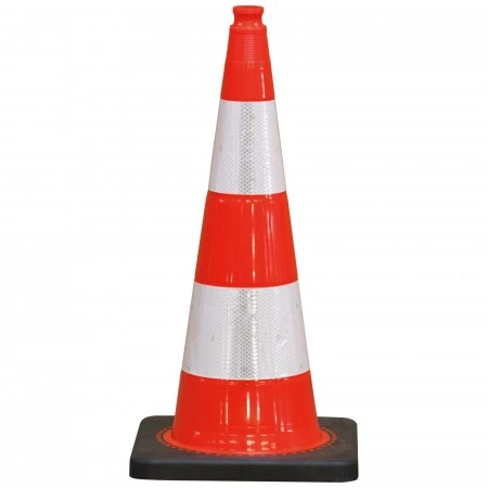 HDX Cône de signalisation de 71,1 cm, avec base de 2,26 kg et bande  réfléchissante