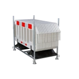 Rack de stockage avec 15 barrières de protection blanches Rack de stockage avec 15 barrières de protection blanches