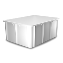 Bac plastique  alimentaire bord en U - 80 à 120 L