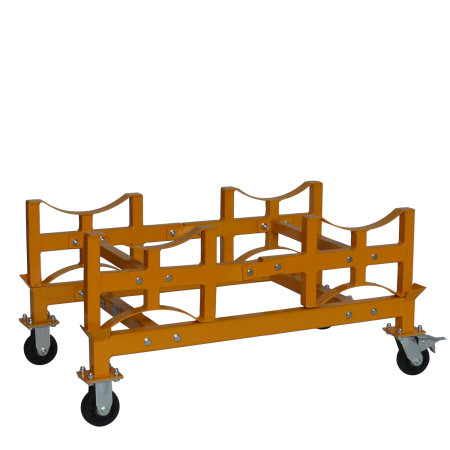 Rack à fût avec support sur roulettes Rack à fût avec support sur roulettes