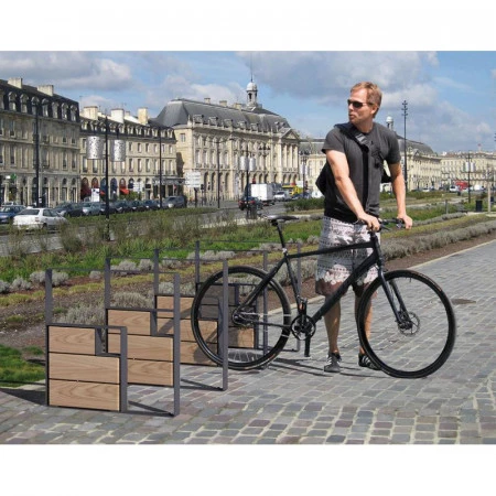 Appui cycle en acier avec ou sans bois Appui cycle en acier avec ou sans bois