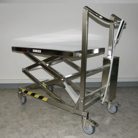 Table élévatrice en inox charge 100 kg. Plateau en inox Table élévatrice en inox charge 100 kg. Plateau en inox