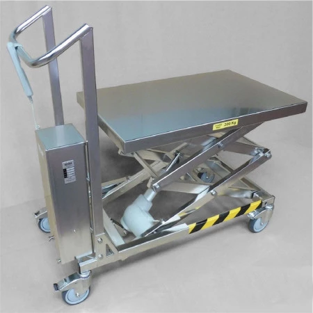 Table élévatrice électrique en inox. Plateau 900 x 550 mm Table élévatrice électrique en inox. Plateau 900 x 550 mm
