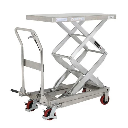 Table élévatrice manuelle inox - Capacité 350 kg Table élévatrice manuelle inox - Capacité 350 kg