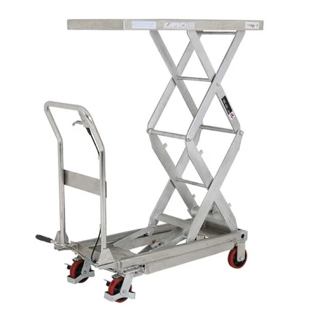 Table élévatrice manuelle inox - Capacité 350 kg Table élévatrice manuelle inox - Capacité 350 kg