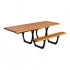 Table de pique-nique avec banquettes intégrées Table de pique-nique avec banquettes intégrées