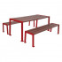 Table et banquettes de pique-nique en plastique recyclé Table et banquettes de pique-nique en plastique recyclé