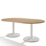 Table de réunion ovale piètement tulipe balnc Table de réunion ovale piètement tulipe balnc