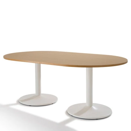 Table de réunion ovale piètement tulipe balnc Table de réunion ovale piètement tulipe balnc