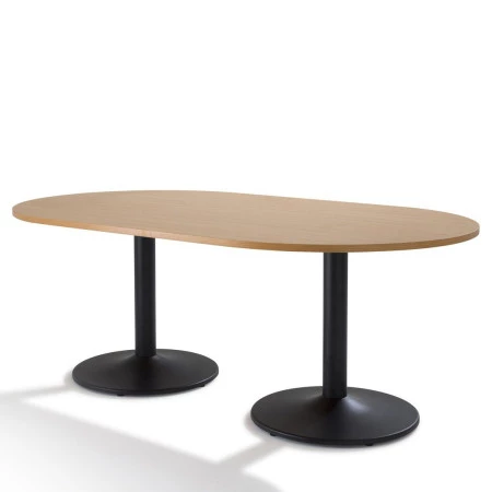 Table de réunion ovale piètement tulipe