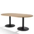 Table de réunion ovale piètement tulipe noir Table de réunion ovale piètement tulipe noir