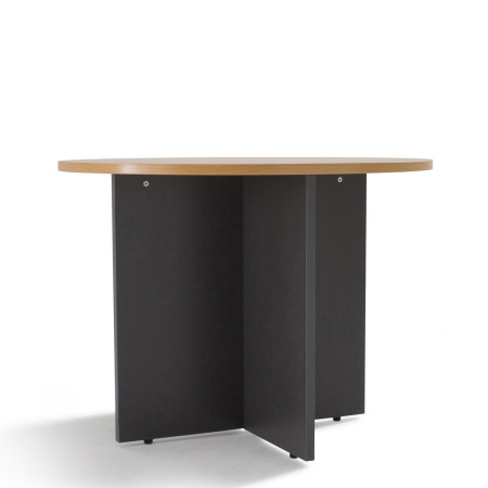 Table de réunion ronde piètement bois Table de réunion ronde piètement bois