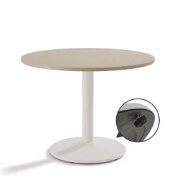 Table de réunion ronde piètement tulipe