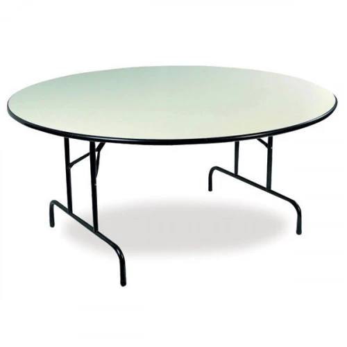 Table pliante ronde robuste en mélaminé