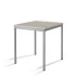 Table polyvalente carrée chêne clair et alu Table polyvalente carrée chêne clair et alu