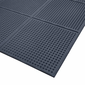Tapis Antifatigue Professionnel Dyna-Protect Diamond - Antidérapant R10, PVC 10mm, Gris 60x90cm | Pour Cuisine, Atelier, Bureau
