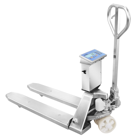 Transpalette peseur en acier AISI 304