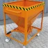 Trémie distributrice sur roulettes. fixes et 2 pivotantes avec frein Trémie distributrice sur roulettes. fixes et 2 pivotantes avec frein
