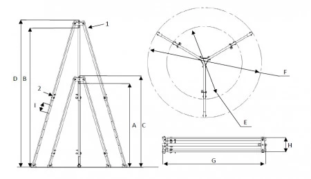 Tripode Aluminium Pliable 250 kg Tripode Aluminium Pliable 250 kg