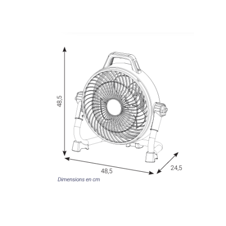 Ventilateur orientable sur batterie Ventilateur orientable sur batterie