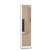 Vestiaire 3 cases superposées portes en bois - Larg. 400 mm