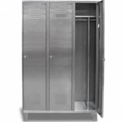 Vestiaire en inox industrie salissante sur pieds